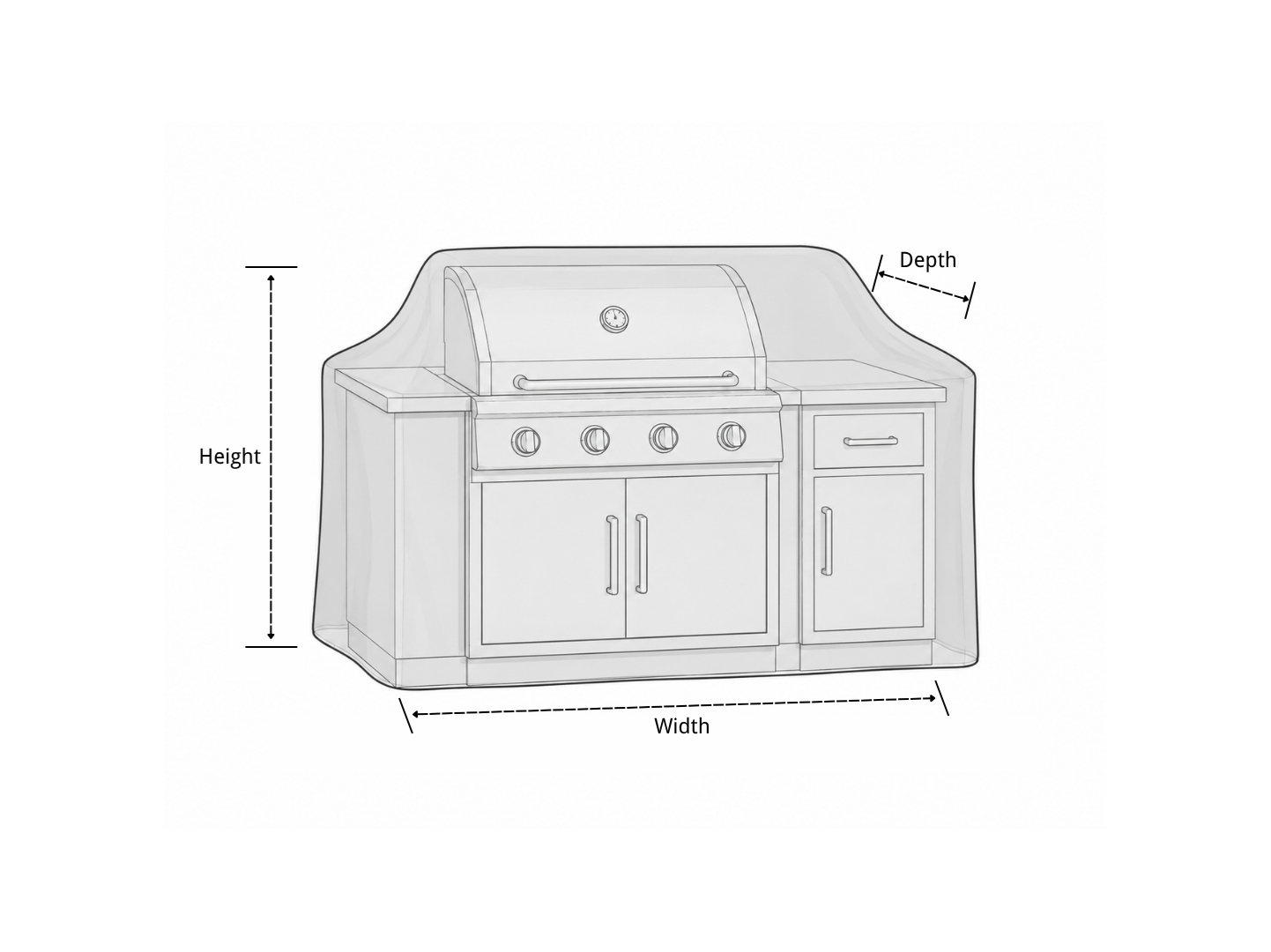 BBQ Grill Cover Essential Black